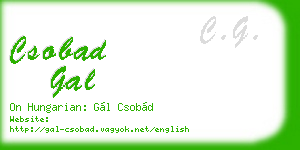 csobad gal business card